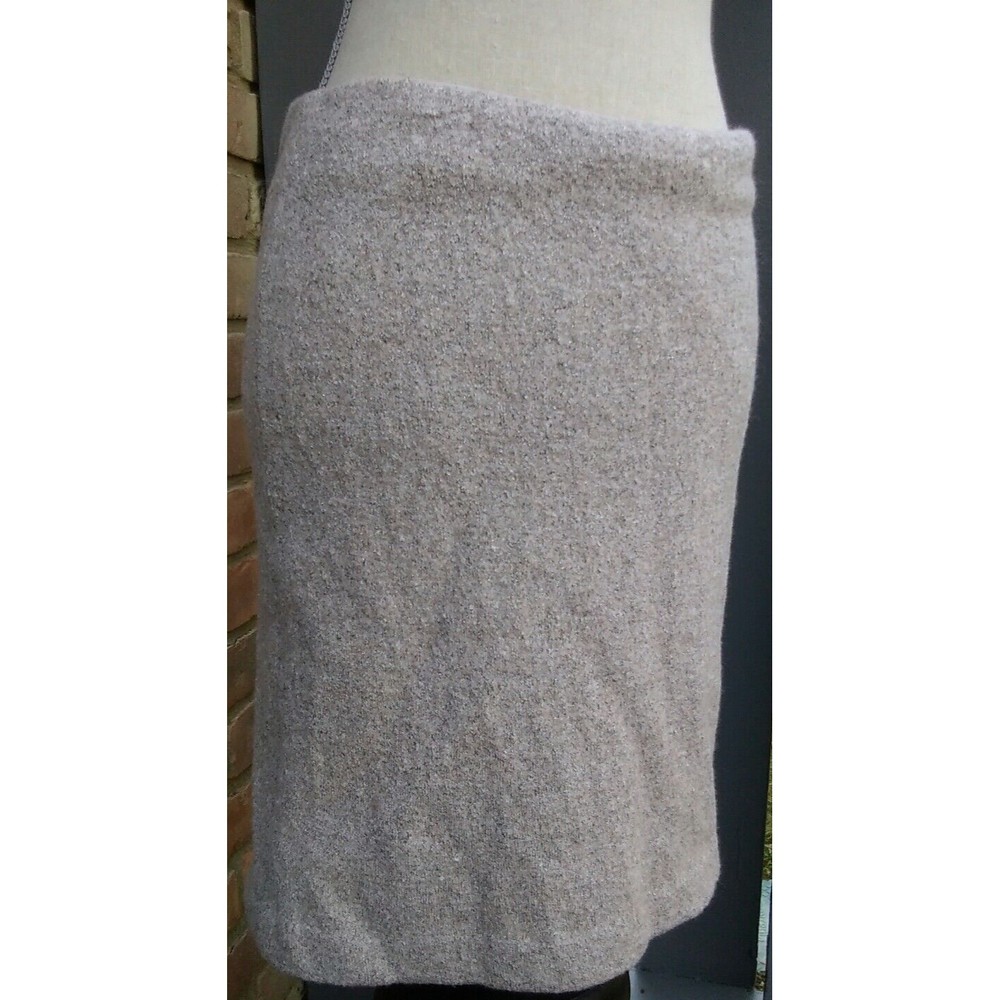Ann Taylor 4 Buckle skirt metallic blush silver lined heavy winter pencil